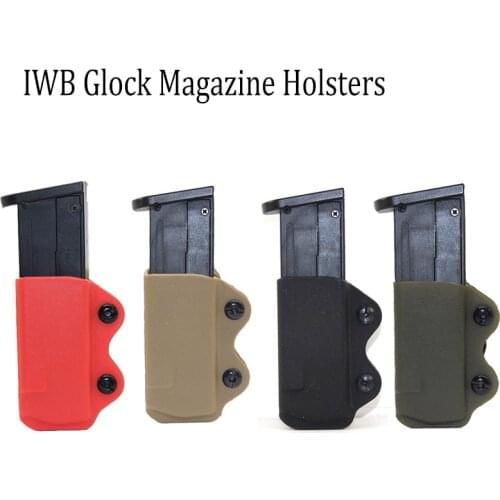 Kydex IWB/OWB Magazine Pouch Case for Glock 17 19 23 26 27 31 32 33 G2C Airsoft Pistol Mag Pouch Holster Concealed Carry