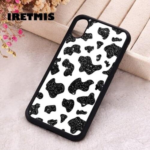 Iretmis 5 5S SE 2020 Phone Cover Cases for iPhone 6 6S 7 8 Plus X Xs Max XR 11 12 MINI Pro Rubber Silicone Moo Moo Bling