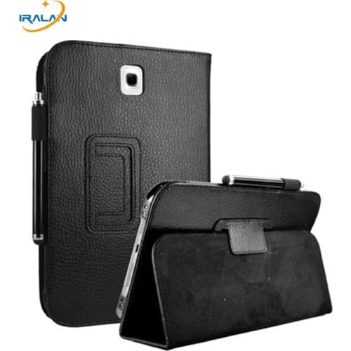 2017 New Fashion Lychee PU Leather Case for Samsung Galaxy Note 8.0 N5100 N5110 N5120 Flip Folio Stand Tablet Cover+stylus pen