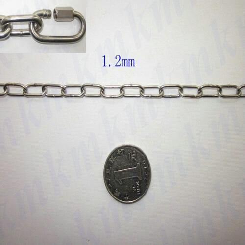 Free shipping wholesale ordinary stainless steel 304 1.2MM diameter long link chain