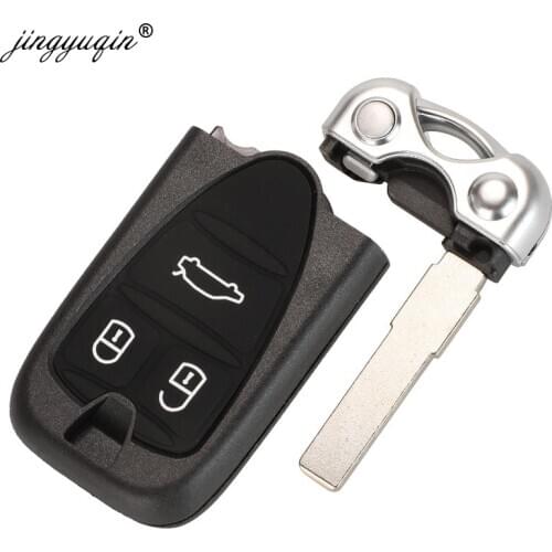 Jingyuqin Key Shell Replacement for Alfa Romeo 159 156 Giulietta Brera Spider GT Remote Smart Key Card 3 Button Uncut Blade