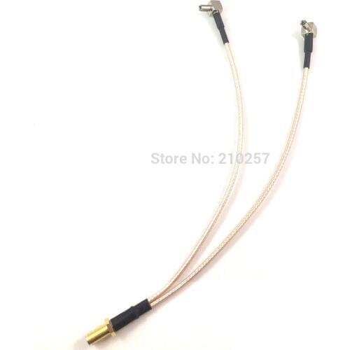 1pcs Sma Female to Y Type 2 x Ts9 Male Connector Splitter Cable Pistail RG316 20cm For Huawei ZTE Modem