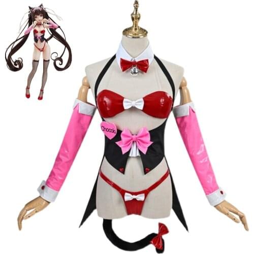 Game NEKOPARA Chocola Cosplay Costume Women Cute Bunny Girl Outfits Halloween Carnival Uniforms Sexy Lingeries Custom Made