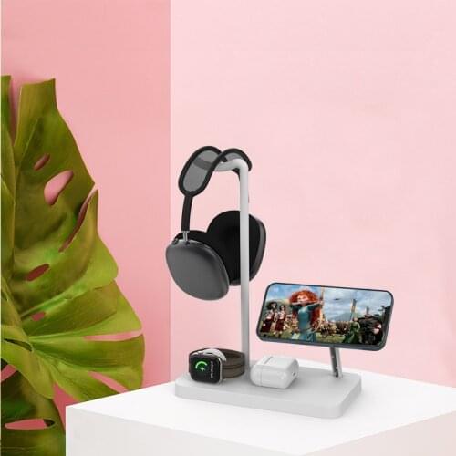 For IPhone 12 Apple Watch Airpods Headphone Holder Наушники Беспроводной Y18 Magnetic Wireless Charger