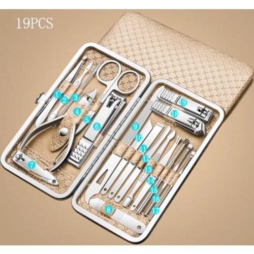 Manicure Cutters Stainless Steel Nail Clipper Set Nail Supplies for Professional Trimmer Grooming Pedicure Nail Accessories Tool