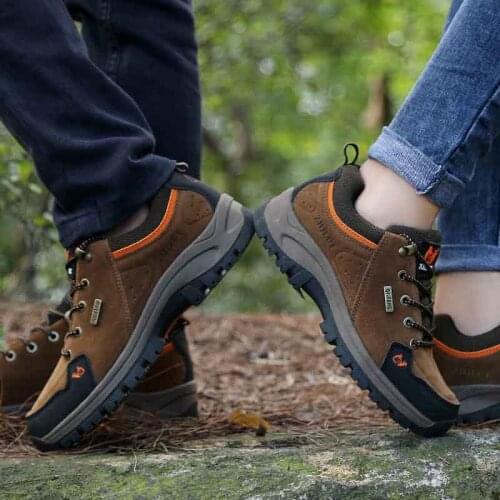 Masorini Waterproof Flock Shoes Men Breathable Shoes Lace-Up Rubber Adult Outdoor Camping High-Quality Fashion Footwear WW-326