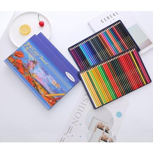 Boxed 72-color Oily Colored Pencils, Drawing, Sketching and Filling Color Lead Set Student Stationery Prize Gift Cute Supplies