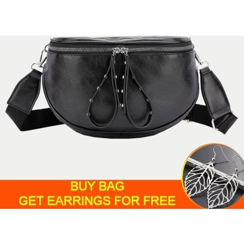 New Arrival PU Women Handbags Rivet Shoulder Bag Leather Crossbody Shell Shape Bags Simple Style Small Purse Clutch