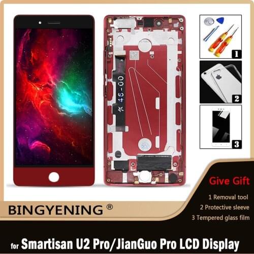 Original For Smartisan U2 Pro LCD Display Screen Touch Digitizer Assembly For 5.5“ JianGuo Pro OD105 OD103 With Frame Replace
