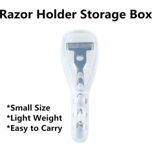 Portable Travel Mens Razor Case Razor Blades Plastic Storage Box Shaving Machine Container Holder Shaver Box