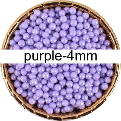 2/4mm 10g Cake Sprinkle Sugar Bead Purple Cake Decoration Baking Bakery Tools Sprinkles Ornament Candy