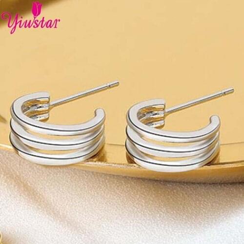 New Style Earrings Hook Vintage Gold Small Womens Earrings Unusual Twisted Geometric High-Quality Earrings Korean Jewelry