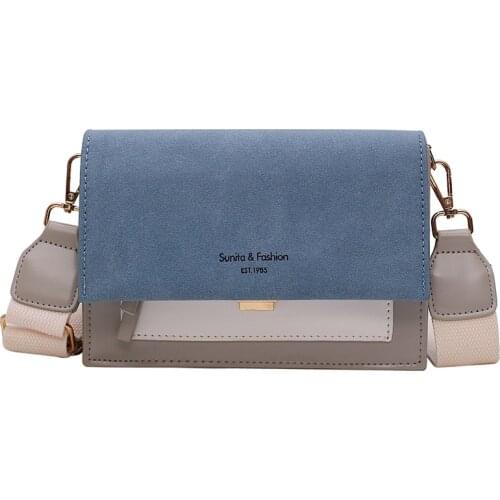 Simple Style Crossbody Bags 2021 New Mini Handbags Women Fashion Ins Ultra Fire Retro Wide Shoulder Strap Messenger Bag Purse