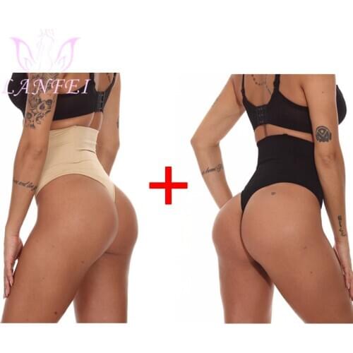 LANFEI Thong Shapewear Tummy Control Panties Body Shaper for Women Butt Lifter Waist Trainer Seamless Slimming Panty Underwear