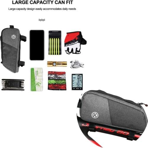 Bicycle Bags Reflective Bike Triangle Frame Bags Waterproof Cycling Bicycle Front Tube Frame Bag Phone Pouch Bike Accessories