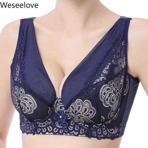 Weseelove 2018 New Oversized Without Sponge Adjustment Type Bra Plus Size 115DEF 50DEF Big Size Bras Women Underwears E10