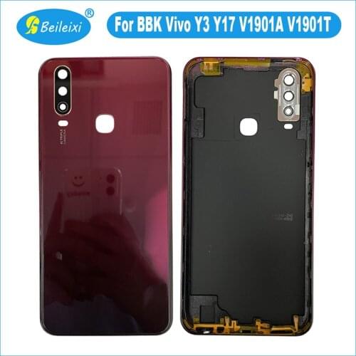 For BBK Vivo Y3 Y17 V1902 V1901A V1901T Battery Back Cover Housing Protective Case Replacement Rear Door Glass Lens