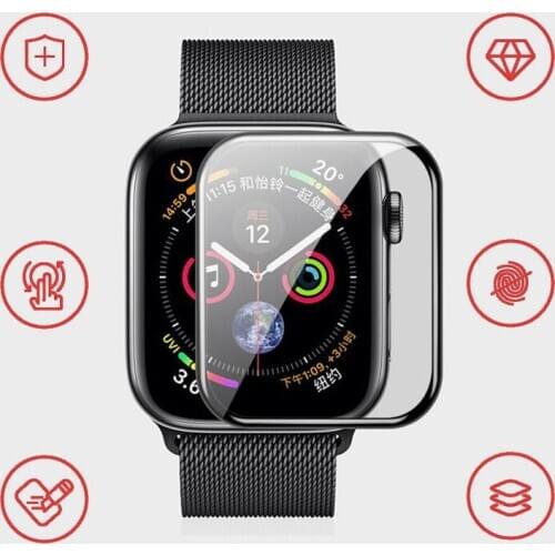 For Apple Watch Series 6 SE 5 4 40mm 44mm Screen Protector Film 3D Full Cover Tempered Glass Anti-Scratch Water-proof HD Glass
