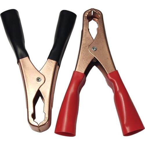 JKM 50A Alligator Clips Car Van 100mm Battery Test Lead Clamp Connector Plug Power Battery