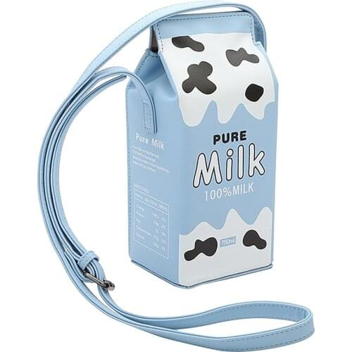 Womens Fashion Milk Crossbody Bags Creative Girl Designer Single Shoulder Bag Female Shopping Coin Purse Leather Messenger Bags