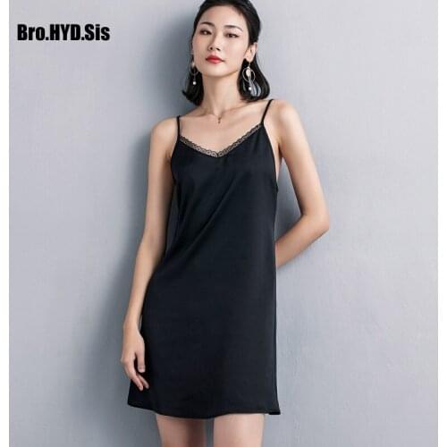 Womens Lace Dress Camis Spaghetti Straps Petticoat Adjustable Underskirt Under Dress Lady Long Vest Black White Pajamas