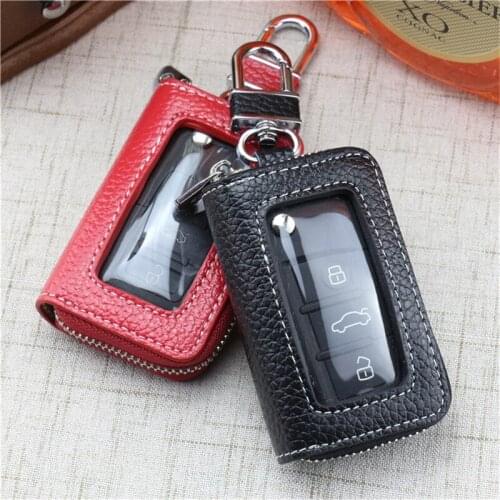 1PC Multi Function Key Case Men & Women Leather Car Key Bag Wallet Fashion Housekeeper Holders Key Rings Home Key