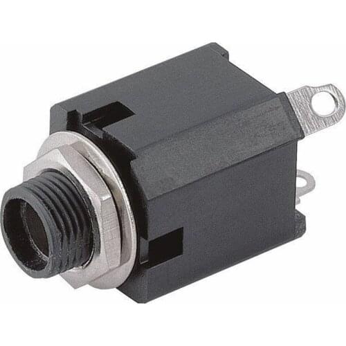 2pcs Jack Socket 6.35 mm 2 Pin Mono Insulated