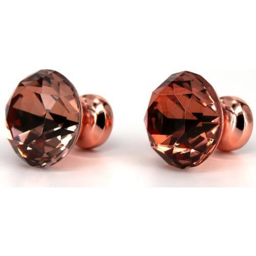 2PCS Fabulous K9 Crystal Drawer Pulls Zinc Alloy Diamond Cabinet Furniture Knobs Dresser Handle Pulls