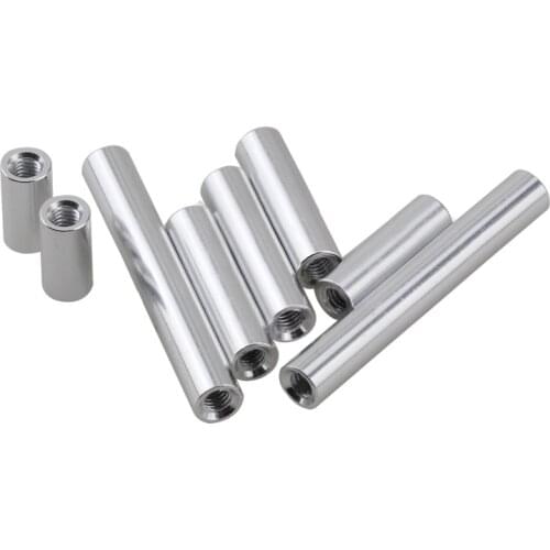 20PCS Round Aluminum Rods Dia.3.5*M2*6/8/10/12/15/20/25/30/35/40/50mm Aluminum Alloy standoff spacer Spacing screws RC Parts
