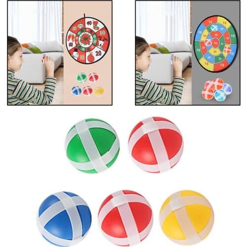 3/5Pieces Safe Plastic Darts Soft Tip Excellent Indoor Party Games Sticky Ball Adhesive Toys for Kids Fabric Dart Board Game