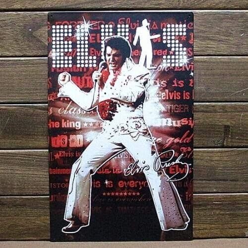 30pcs/lot Metal Sign shabby chic Vintage Elvis Presley tin signs wall decoration House Office Restaurant Bar iron Paintings C-49