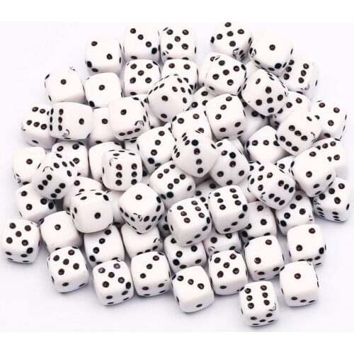 50/100pcs White Mixed Square Dice Acrylic Beads 8x8mm Spacer Loose Beads For Jewelry Making DIY Necklace Bracelet Accessories