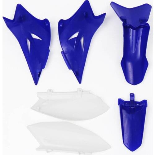6 pcs/set para yamaha ttr 50 ttr50, 2006-2018, azul, branco, abs para fender, capa para carenagem, dirt bike kit de