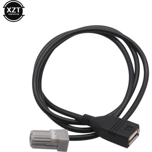 Car Aux Audio Media Wire To USB Adapter Conector For Toyota RAV4 EZ Verso Camry Auto Cables Adapters Sockets