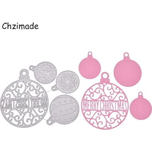 Chzimade Merry Christmas Letter Metal Cutting Dies For Diy Scrapbooking Photo Frame Decorative Embossing Die Cuts Paper Crafts