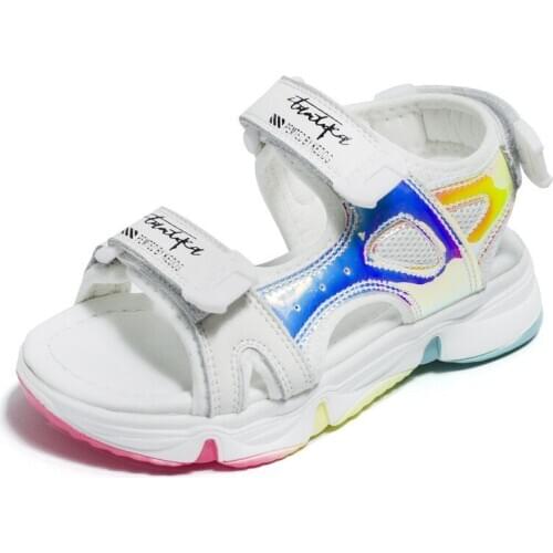 Childrens sandals Fashion colourful Girls sandals 2021 new childrens shoes summer parent-child soft sole casual shoes