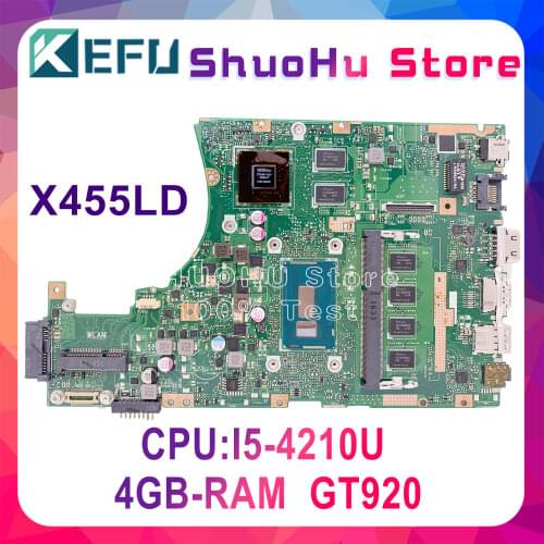 KEFU For ASUS X455LD X455L F455L F454L R455L W419L K455L X455LJ A455L 4G Laptop Motherboard Tested 100% work original Mainboard