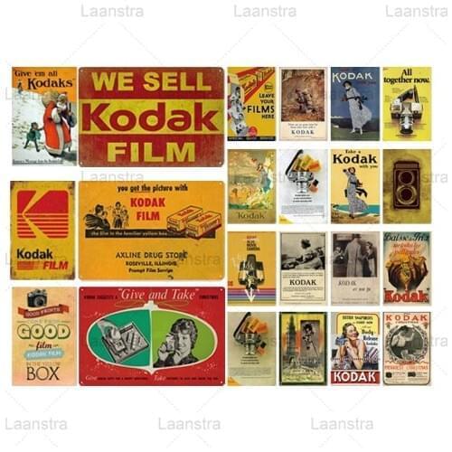 Metal Tin Sign Classical Retro Kodak Film Signs Vintage Poster Movie&TV Wall Art Decor For Cinema Cafe Pub Club Bar Iron Plaque