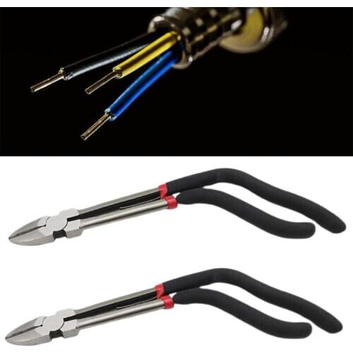 Multifunction Extra Long Reach Double Joint Side Cutter Nippers Wire Cutting Grip Dual Pivot Bull Nose Plier Hand Tool