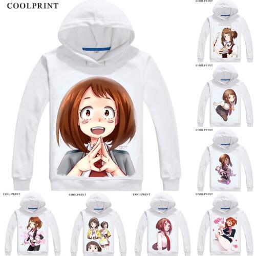 Uraraka Ochako Mens Hoodies Boku no Hero Academia My Hero Academia Men Sweatshirt Streetwear Anime Hoodie Printed Long Hooded