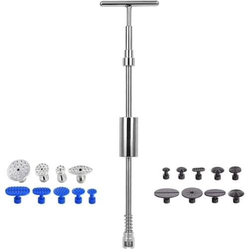 Paintless Dent Repair Puller Kit Dent Puller T-Bar Tool for Car Auto Body Hail Damage Dent Removal
