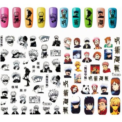 TSC-190 Japanese cartoon hot blood anime 3D Back glue Nail decal Nail sticker Nail decoration Nail art Nail tool Nail ornament