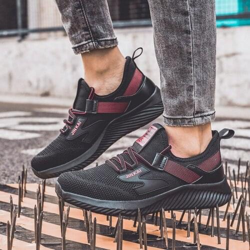 Puncture Proof Safety Shoes With Steel Toe Cap Protective Safety Boots Mens Shoes Work Sneakers Lightweight Industrial Shoes