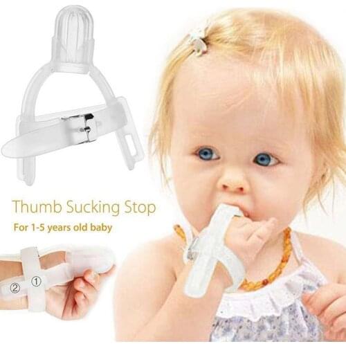 Nontoxic Silicone Baby Kids Child Finger Food Grade Sucking Adjustable Band Hand Guard Children Wrist Stop Thumb Orthosis E Q1L5