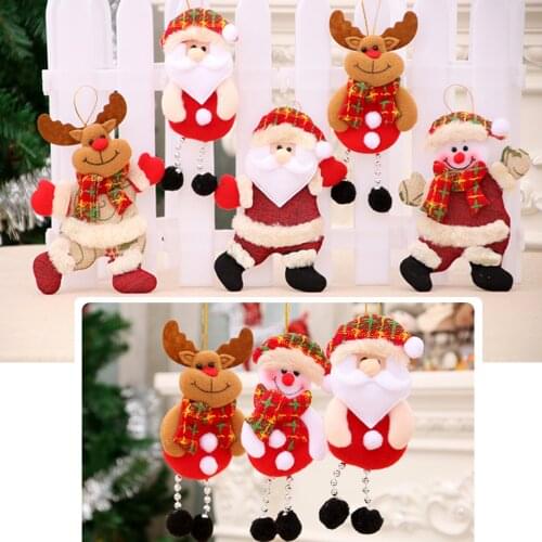 New Christmas mini Dolls Pendant DIY Ornaments hangers Home Decoration Childrens Gift Noel Natal Happy New Year 2021