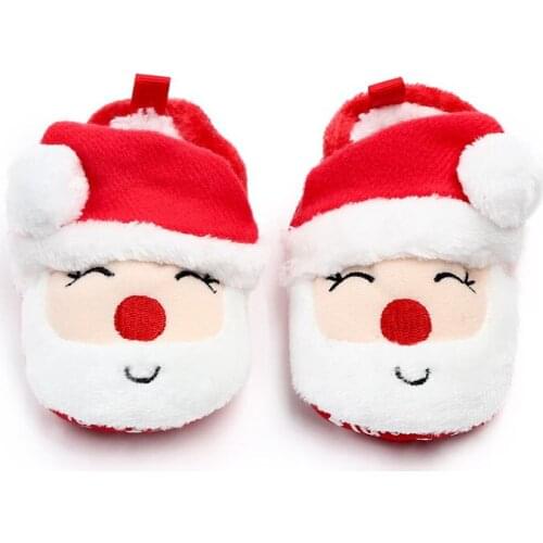 2021 Autumn Baby Boys Girls Christmas Pattern Anti-Slip Casual Shoes Sneakers Toddler Soft Soled First Walkers