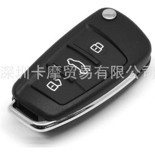 By DHL or Fedex 200pcs 3 Buttons Filp Folding Remote Car Key Case Shell For Audi A6 A2 A3 A4 A6L A8 TT