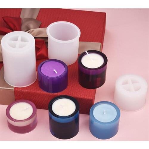 3 Size Candle Holder Silicone Mold Cylinder Coaster Mold Decorative Craft DIY Epoxy Resin Mould Jewelry Making Resin Crafts