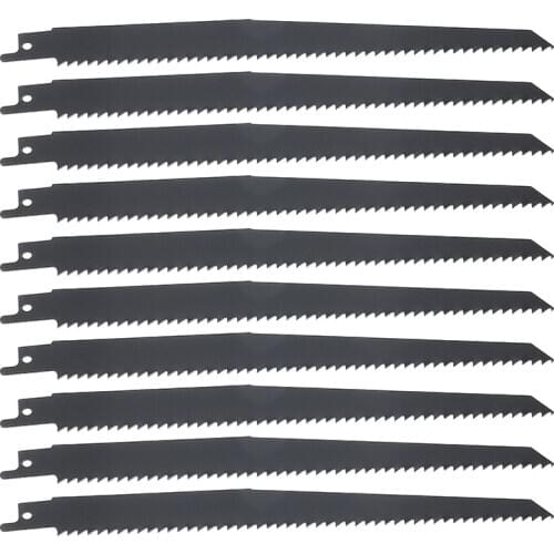 10pcs Black Reciprocating Saw Blades Jig Saw Blades for Wood Garden Plastic Saber Saw Power Tools Accessories