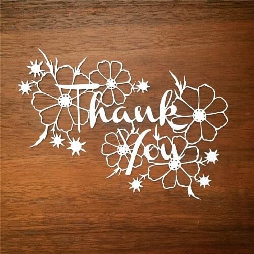 Thank You Letter Dies Metal Cutting Dies for Scrapbooking Die Cut Stitch Craft Dies Troqueles New Die for Stencil